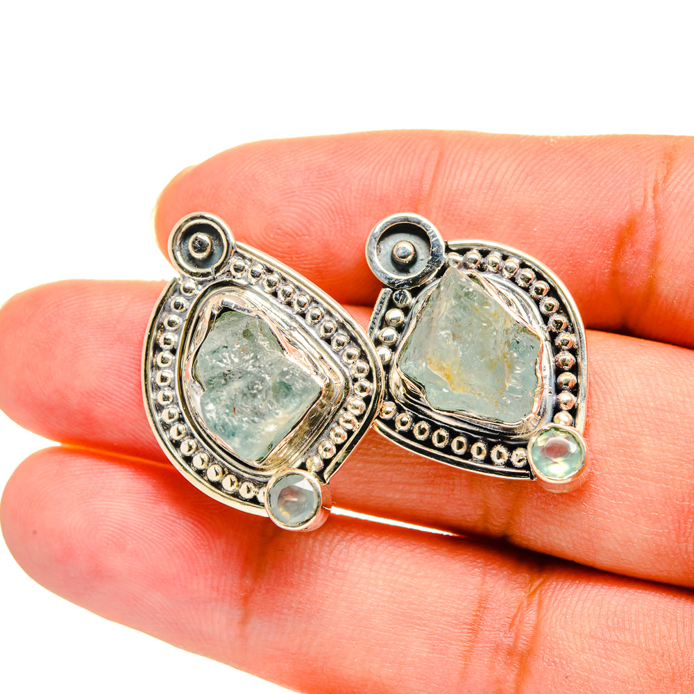 Aquamarine Earrings handcrafted by Ana Silver Co - EARR420056