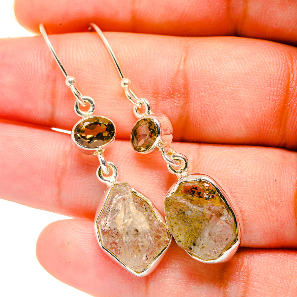 Herkimer Diamond Earrings handcrafted by Ana Silver Co - EARR420060