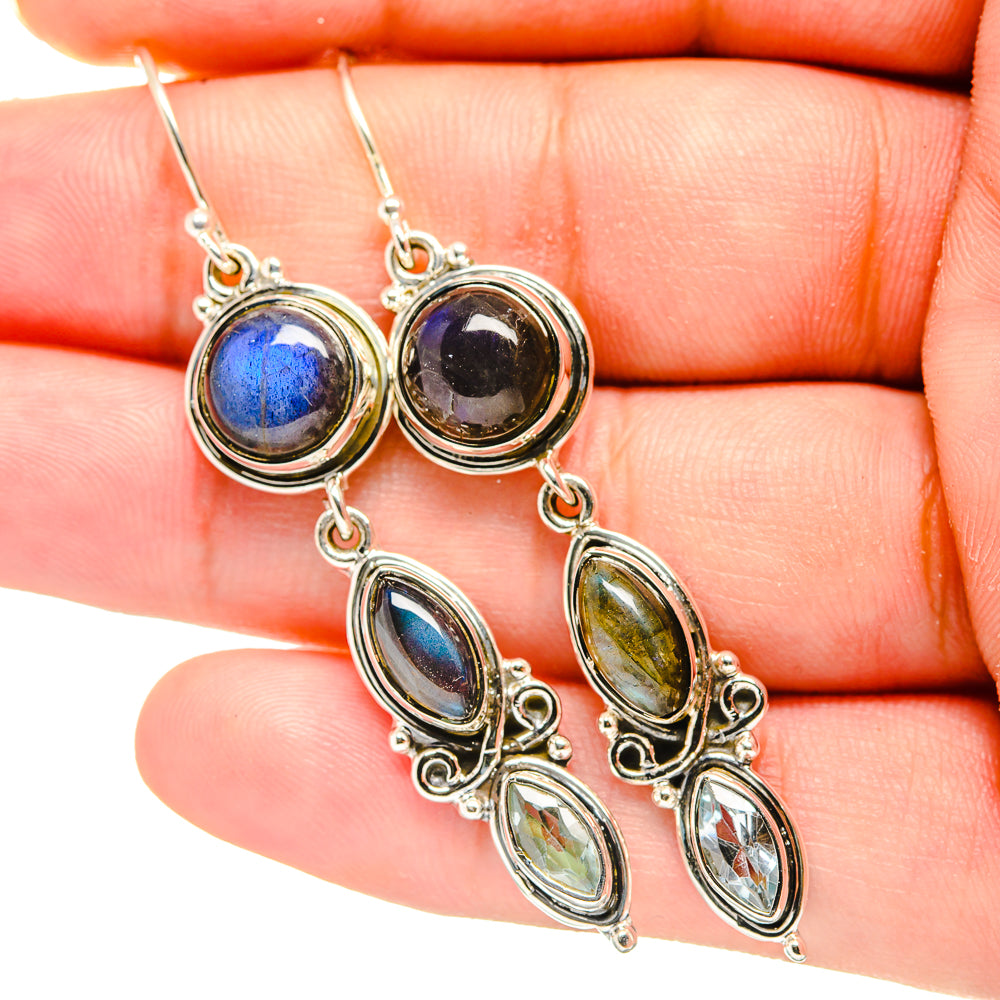 Labradorite Earrings handcrafted by Ana Silver Co - EARR420063