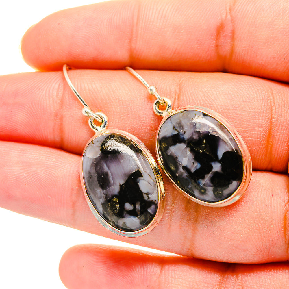 Gabbro Stone Earrings handcrafted by Ana Silver Co - EARR420069
