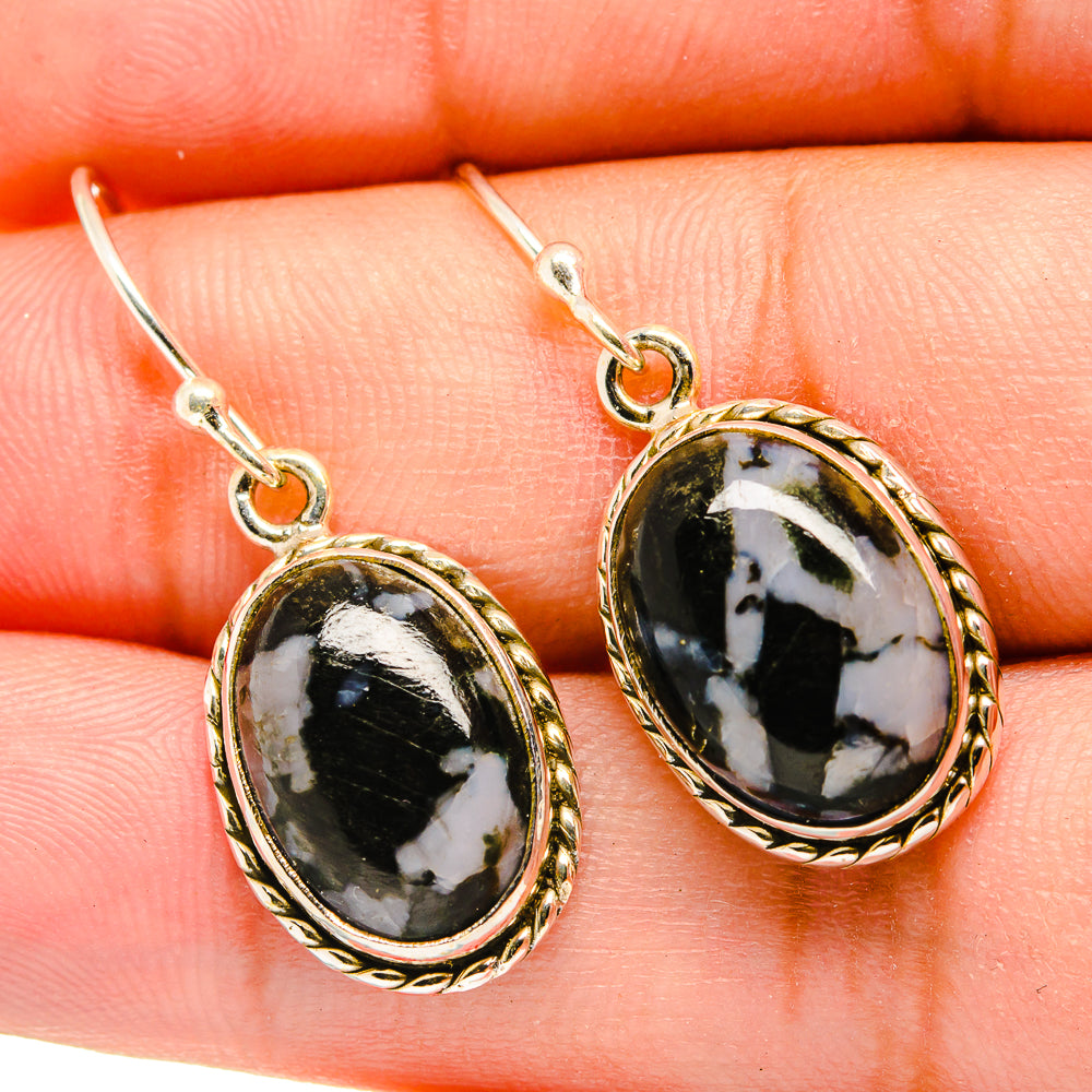 Gabbro Stone Earrings handcrafted by Ana Silver Co - EARR420079