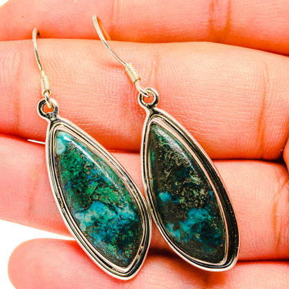 Chrysocolla Earrings handcrafted by Ana Silver Co - EARR420090