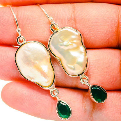 Mother Of Pearl Earrings handcrafted by Ana Silver Co - EARR420094