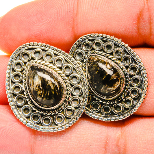 Golden Seraphinite Earrings handcrafted by Ana Silver Co - EARR420097