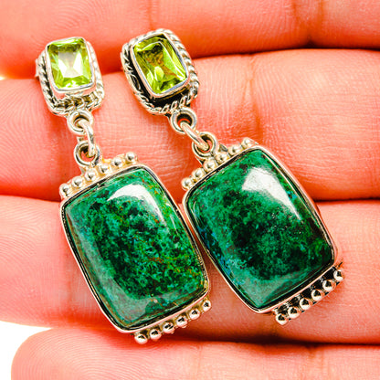 Chrysocolla Earrings handcrafted by Ana Silver Co - EARR420101