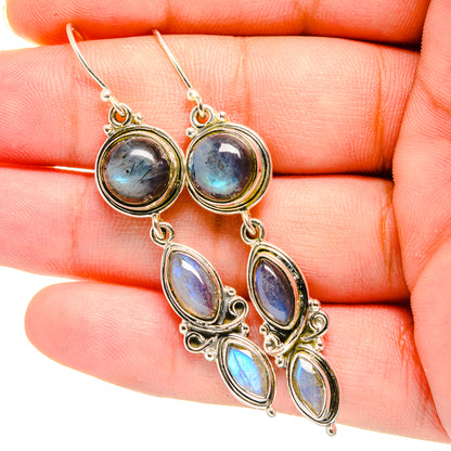 Labradorite Earrings handcrafted by Ana Silver Co - EARR420109