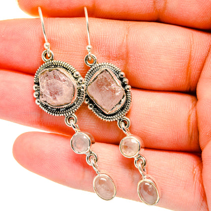 Rose Quartz Earrings handcrafted by Ana Silver Co - EARR420112