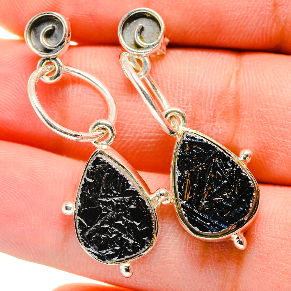 Tektite Earrings handcrafted by Ana Silver Co - EARR420117