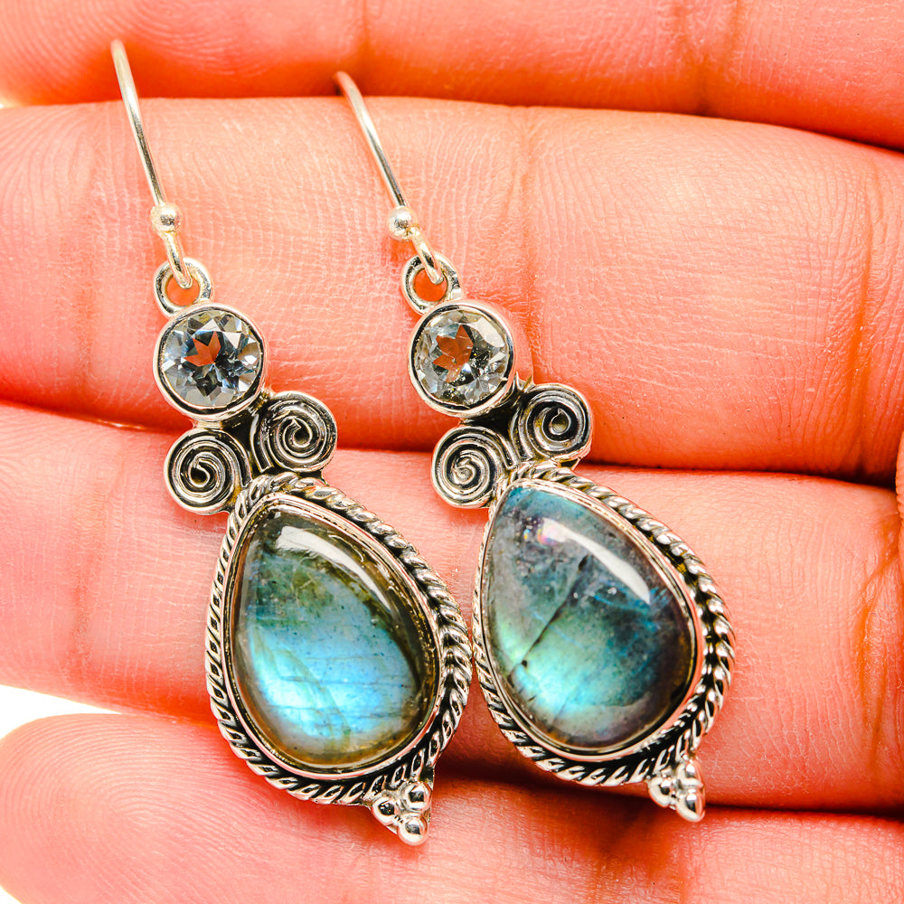 Labradorite Earrings handcrafted by Ana Silver Co - EARR420118
