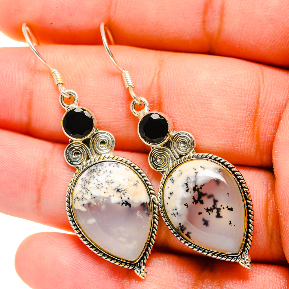Dendritic Opal Earrings handcrafted by Ana Silver Co - EARR420122