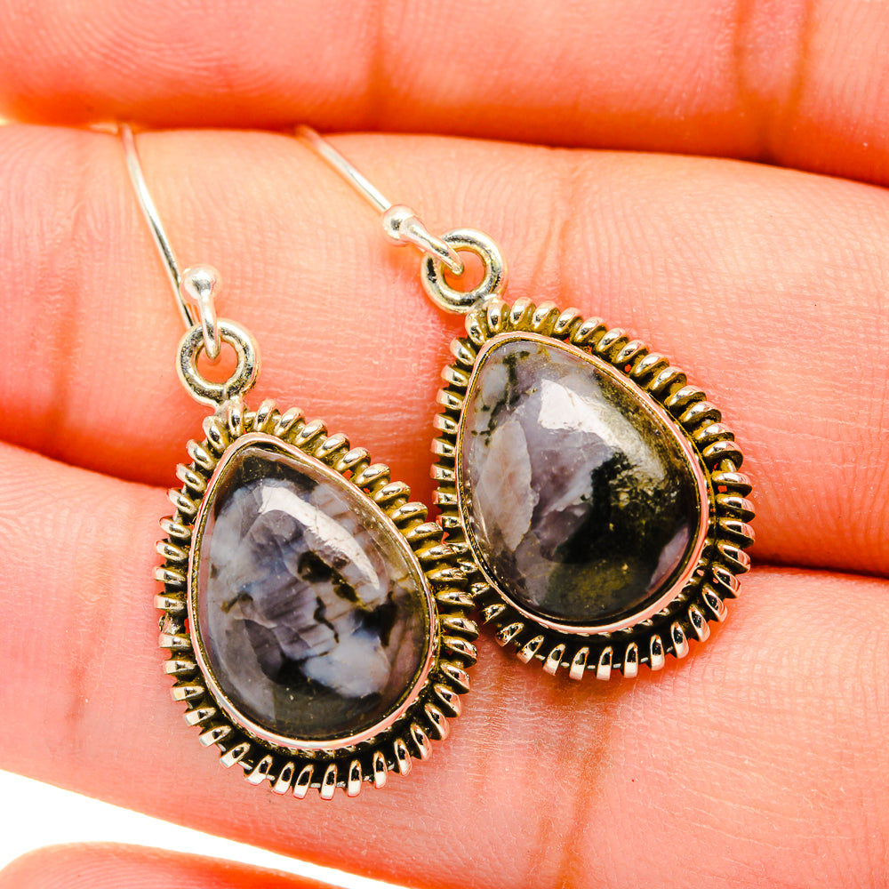 Gabbro Stone Earrings handcrafted by Ana Silver Co - EARR420123