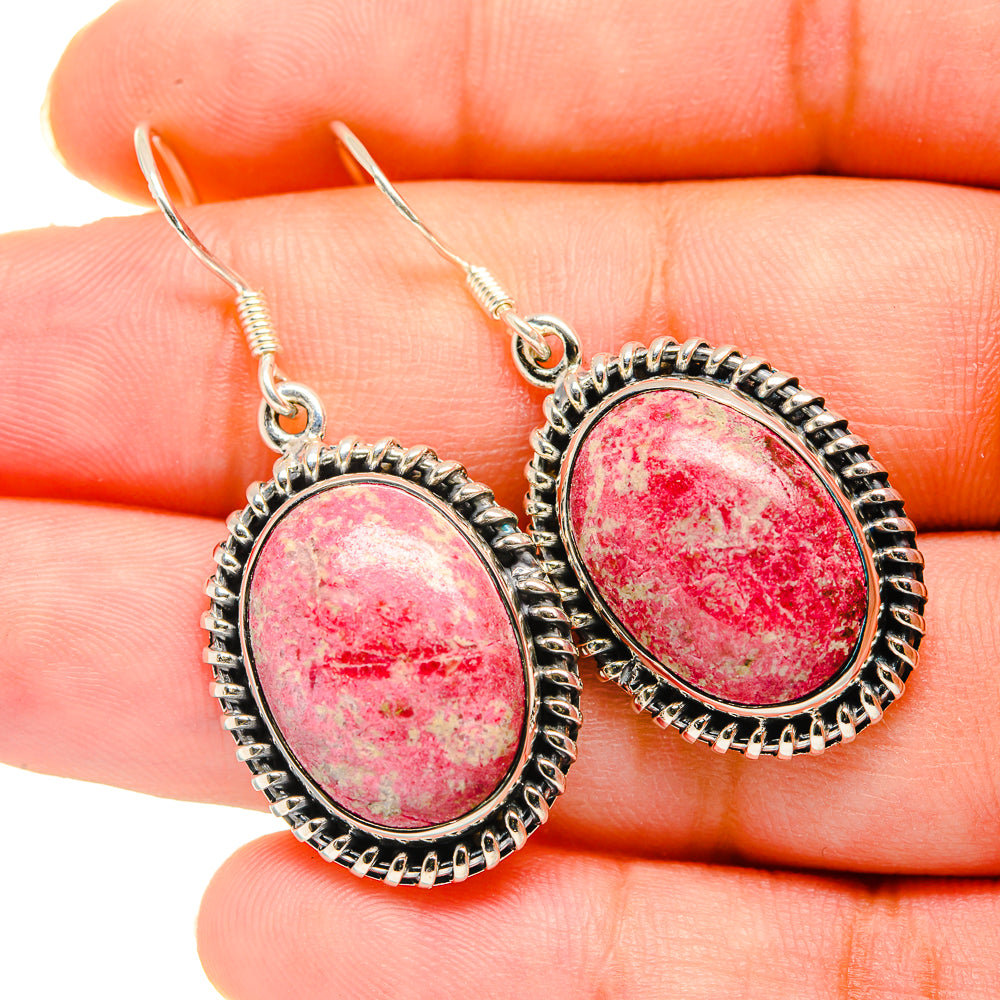 Thulite Earrings handcrafted by Ana Silver Co - EARR420127