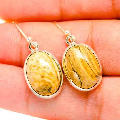 Picture Jasper Earrings handcrafted by Ana Silver Co - EARR420131