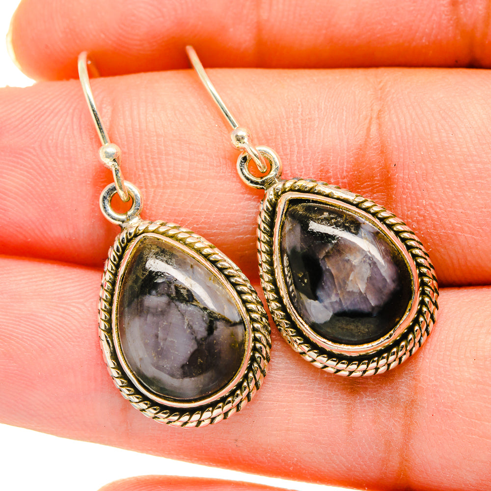 Gabbro Stone Earrings handcrafted by Ana Silver Co - EARR420139
