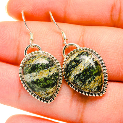 Lizard Jasper Earrings handcrafted by Ana Silver Co - EARR420141