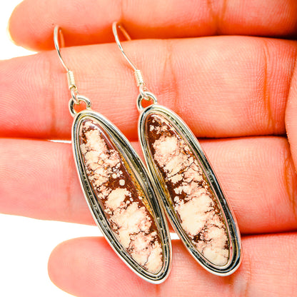 Peanut Wood Jasper Earrings handcrafted by Ana Silver Co - EARR420151
