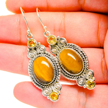 Tiger Eye Earrings handcrafted by Ana Silver Co - EARR420161