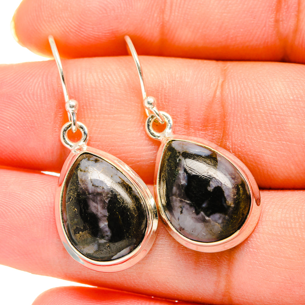 Gabbro Stone Earrings handcrafted by Ana Silver Co - EARR420174