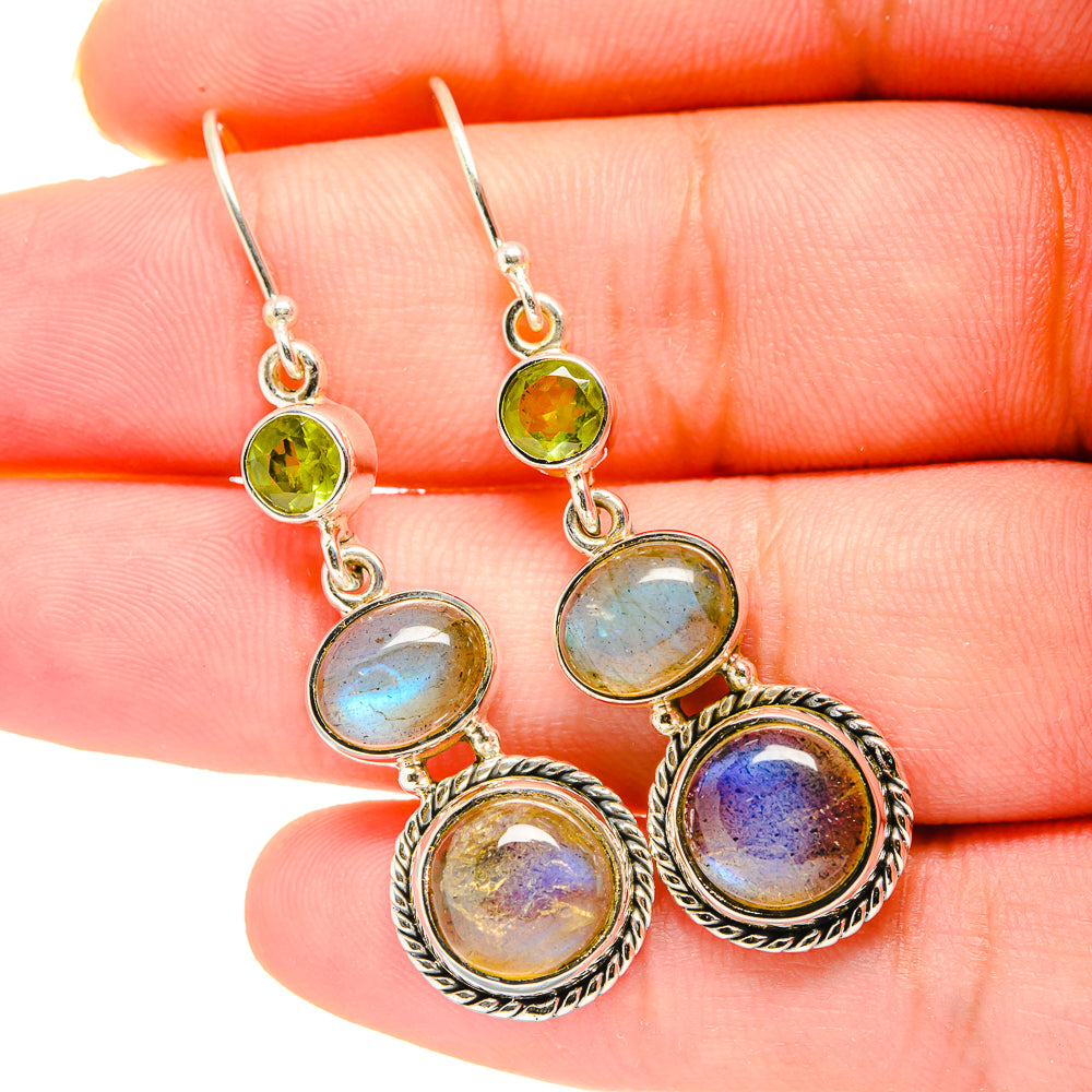 Labradorite Earrings handcrafted by Ana Silver Co - EARR420176