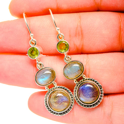 Labradorite Earrings handcrafted by Ana Silver Co - EARR420176