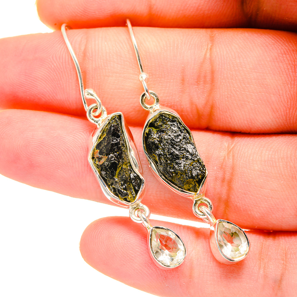 Black Tourmaline Earrings handcrafted by Ana Silver Co - EARR420178