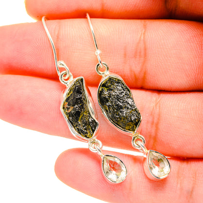 Black Tourmaline Earrings handcrafted by Ana Silver Co - EARR420178