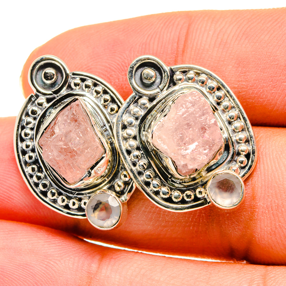 Rose Quartz Earrings handcrafted by Ana Silver Co - EARR420185