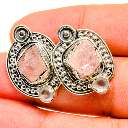 Rose Quartz Earrings handcrafted by Ana Silver Co - EARR420185