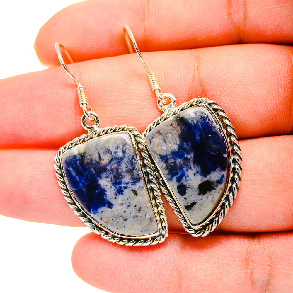 Sodalite Earrings handcrafted by Ana Silver Co - EARR420186