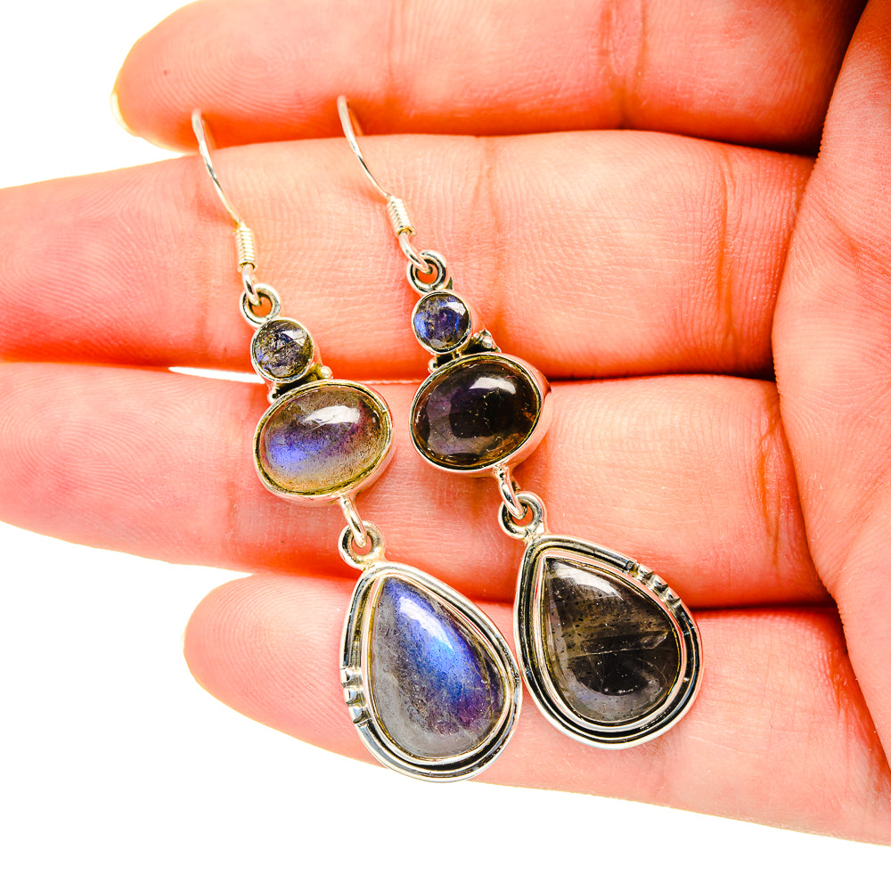 Labradorite Earrings handcrafted by Ana Silver Co - EARR420189