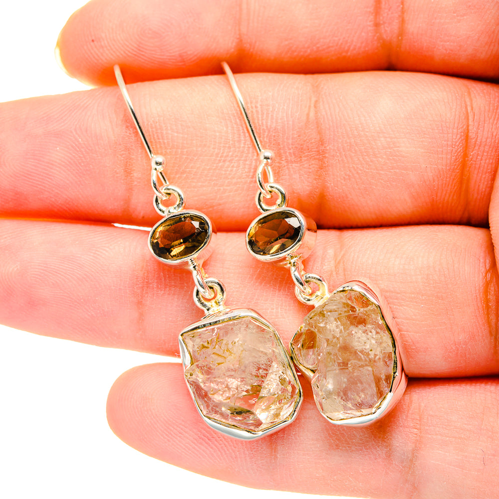 Herkimer Diamond Earrings handcrafted by Ana Silver Co - EARR420199