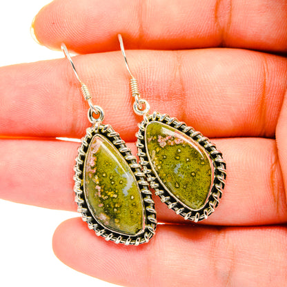 Ocean Jasper Earrings handcrafted by Ana Silver Co - EARR420202