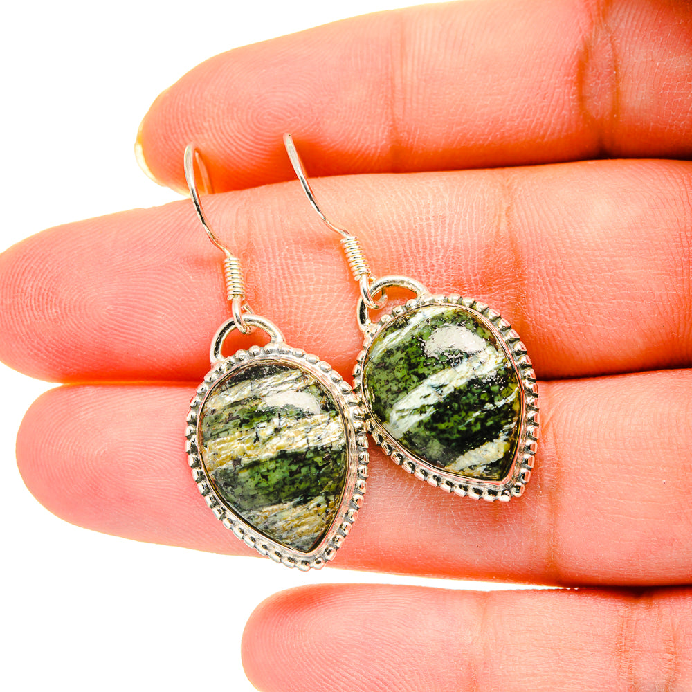 Lizard Jasper Earrings handcrafted by Ana Silver Co - EARR420205