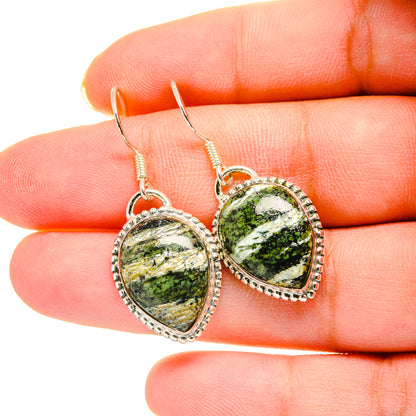 Lizard Jasper Earrings handcrafted by Ana Silver Co - EARR420205