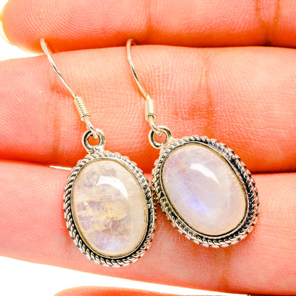 Rainbow Moonstone Earrings handcrafted by Ana Silver Co - EARR420206
