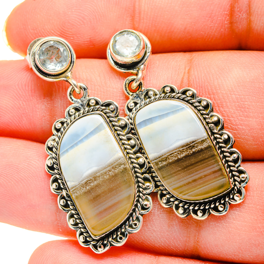 Owyhee Opal Earrings handcrafted by Ana Silver Co - EARR420209