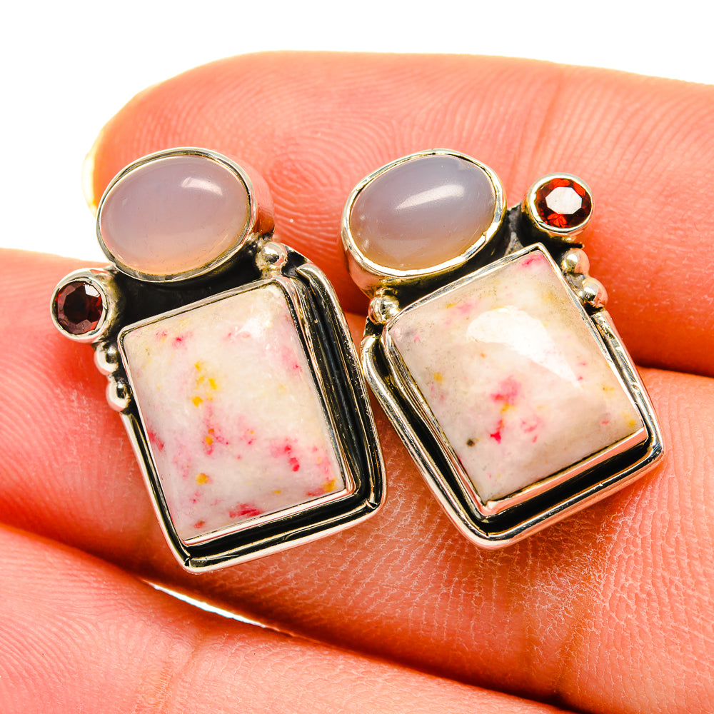Thulite Earrings handcrafted by Ana Silver Co - EARR420213