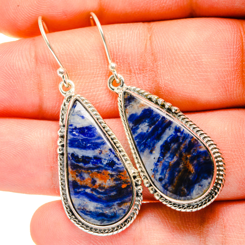 Sodalite Earrings handcrafted by Ana Silver Co - EARR420220