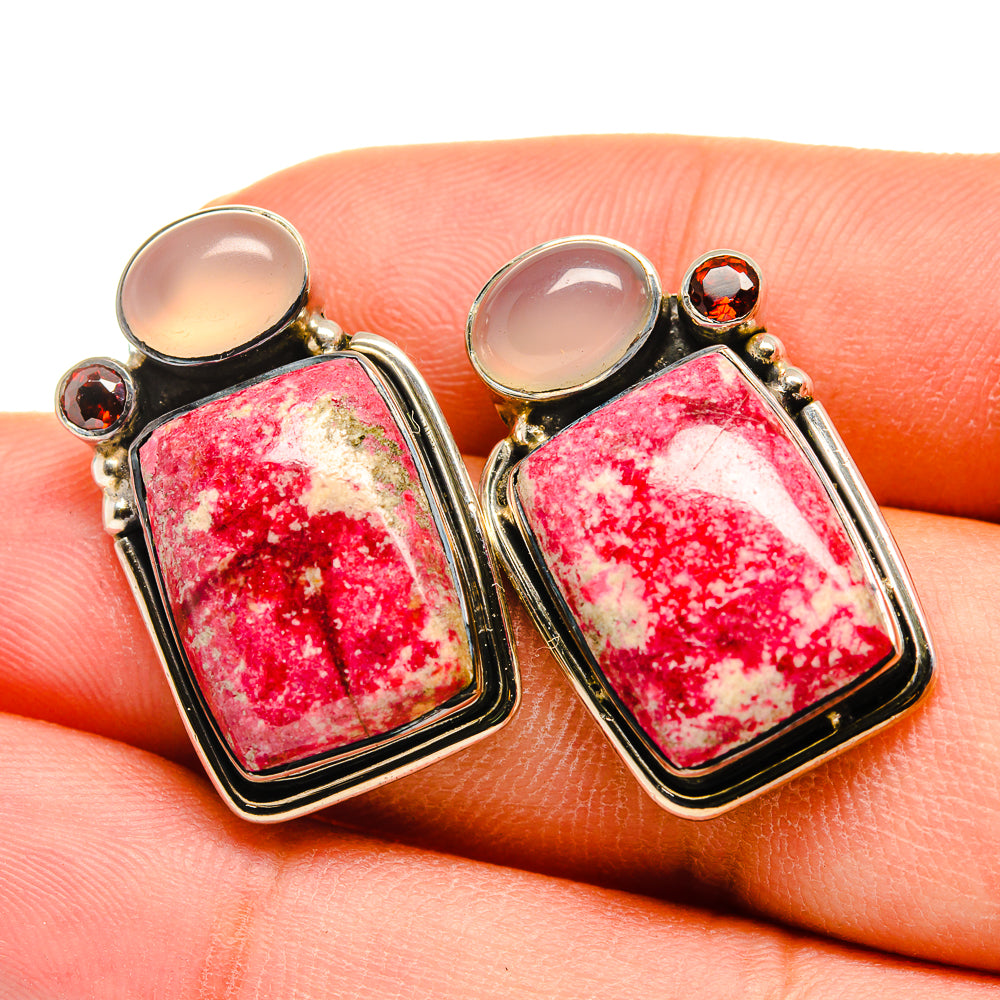 Thulite Earrings handcrafted by Ana Silver Co - EARR420223