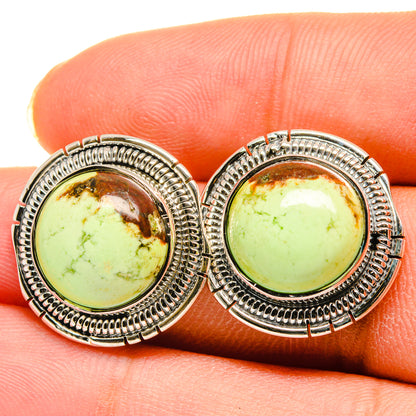 Lemon Chrysoprase Earrings handcrafted by Ana Silver Co - EARR420233