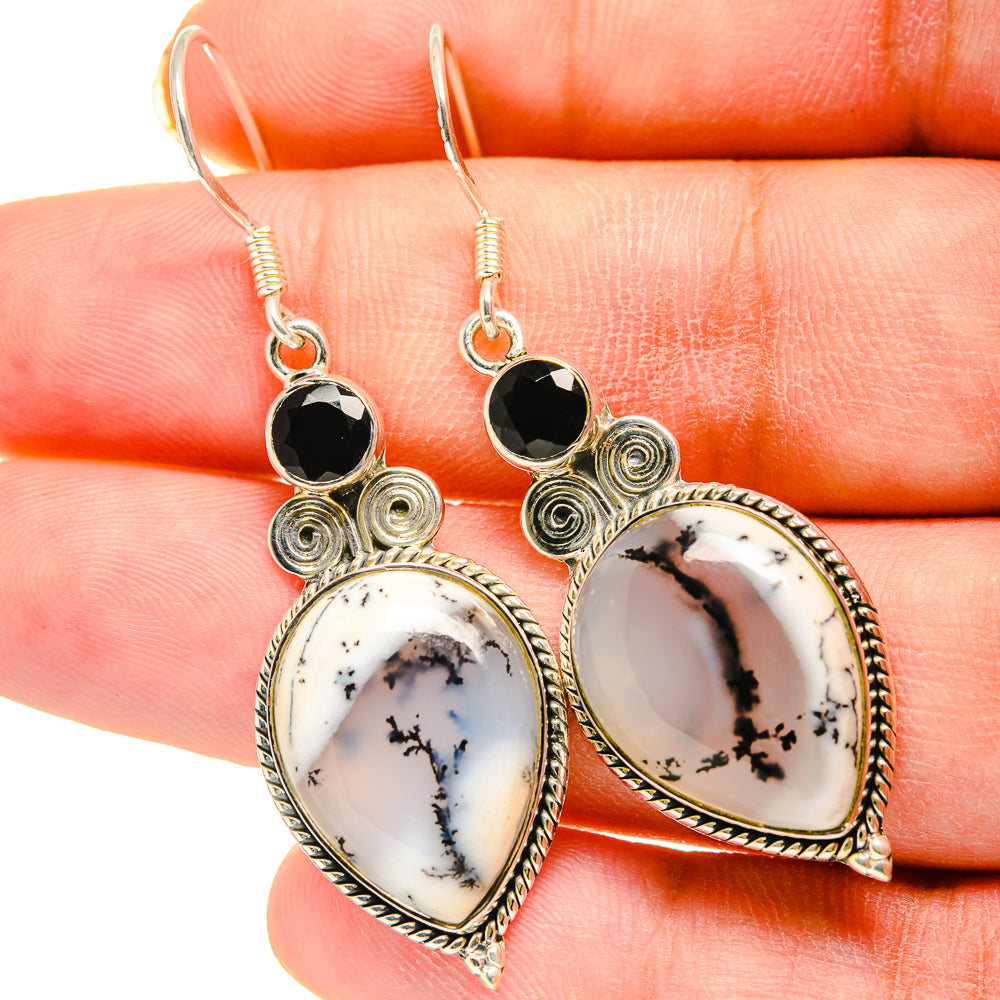 Dendritic Opal Earrings handcrafted by Ana Silver Co - EARR420236
