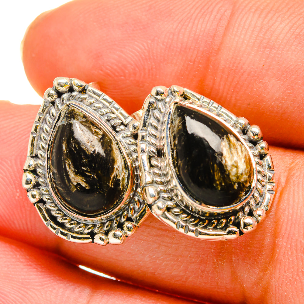 Golden Seraphinite Earrings handcrafted by Ana Silver Co - EARR420250
