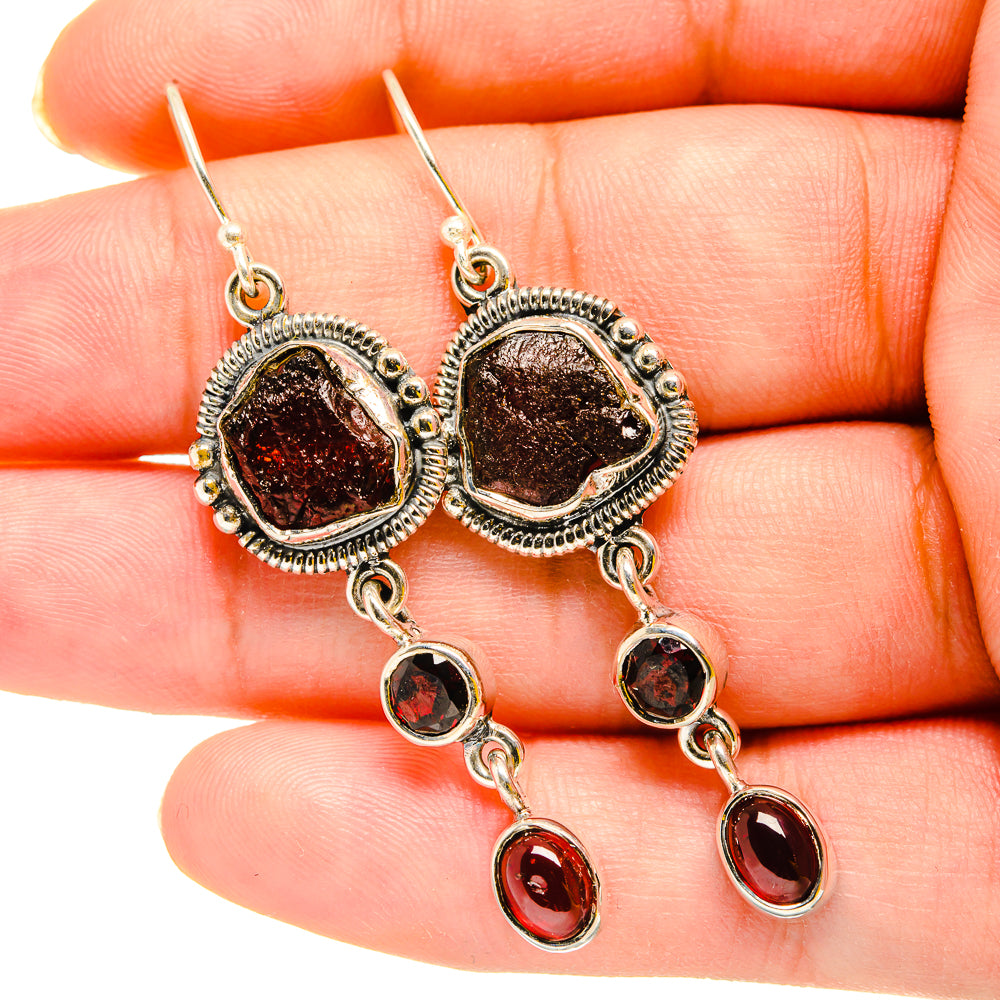 Garnet Earrings handcrafted by Ana Silver Co - EARR420252