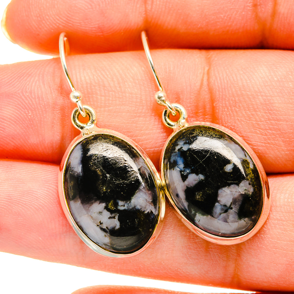 Gabbro Stone Earrings handcrafted by Ana Silver Co - EARR420253