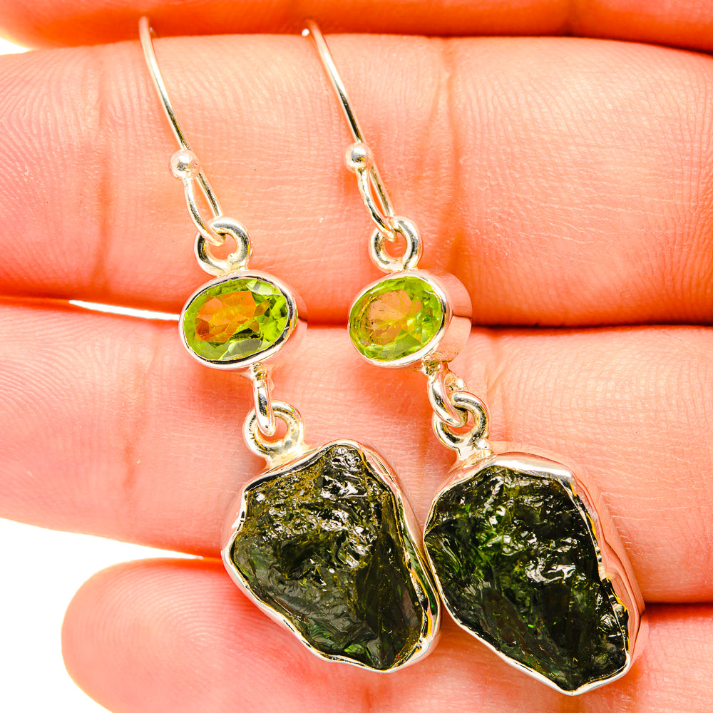 Chrome Diopside Earrings handcrafted by Ana Silver Co - EARR420257