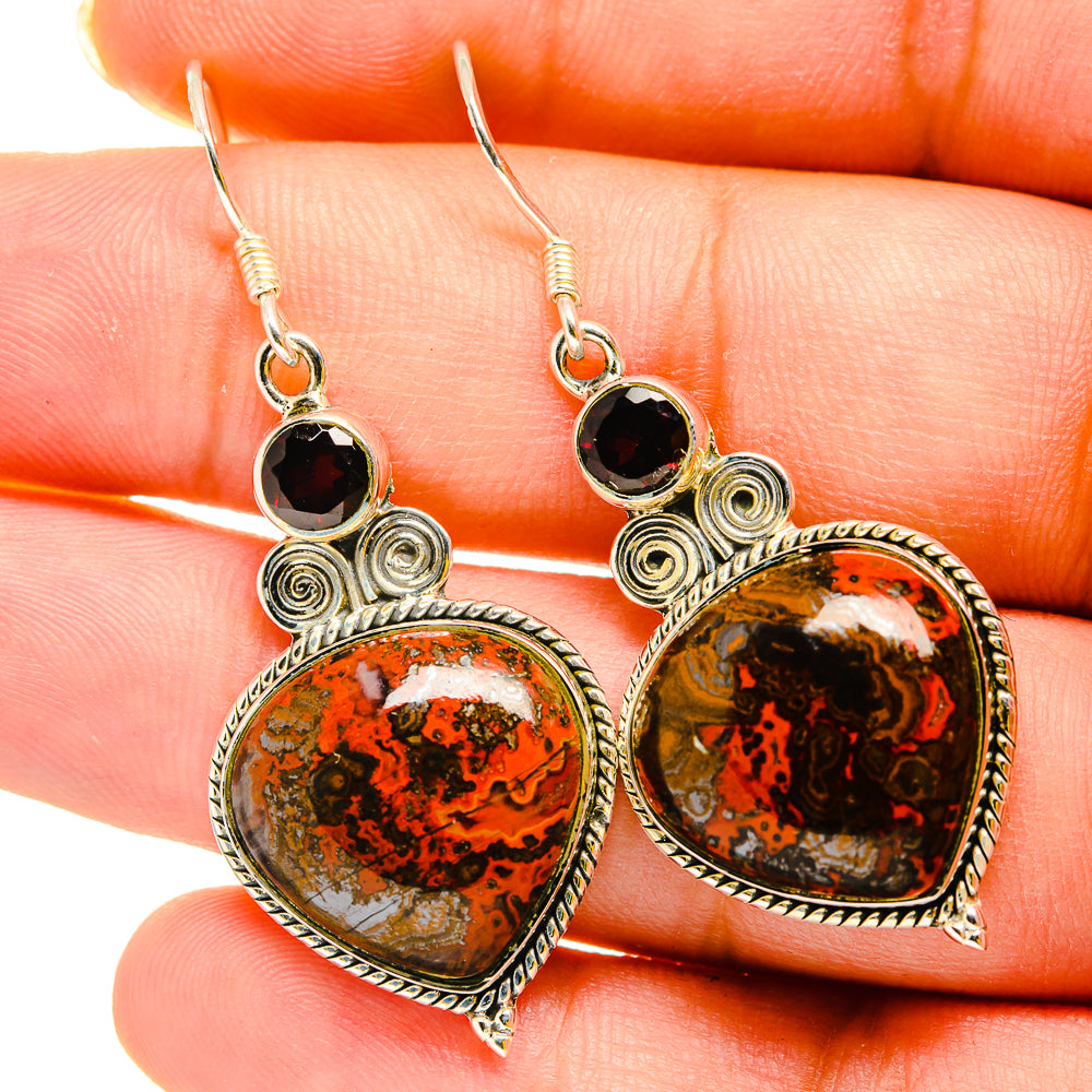 Moroccan Agate Earrings handcrafted by Ana Silver Co - EARR420258