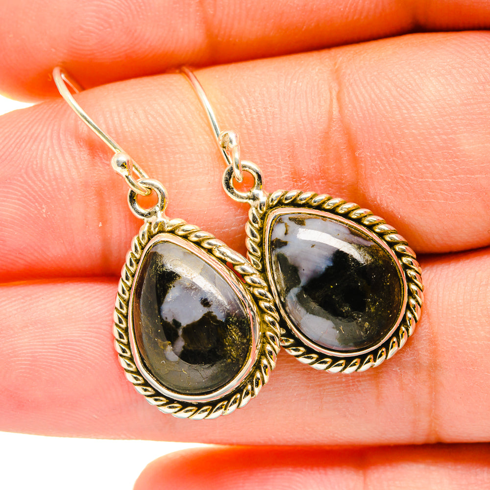Gabbro Stone Earrings handcrafted by Ana Silver Co - EARR420260