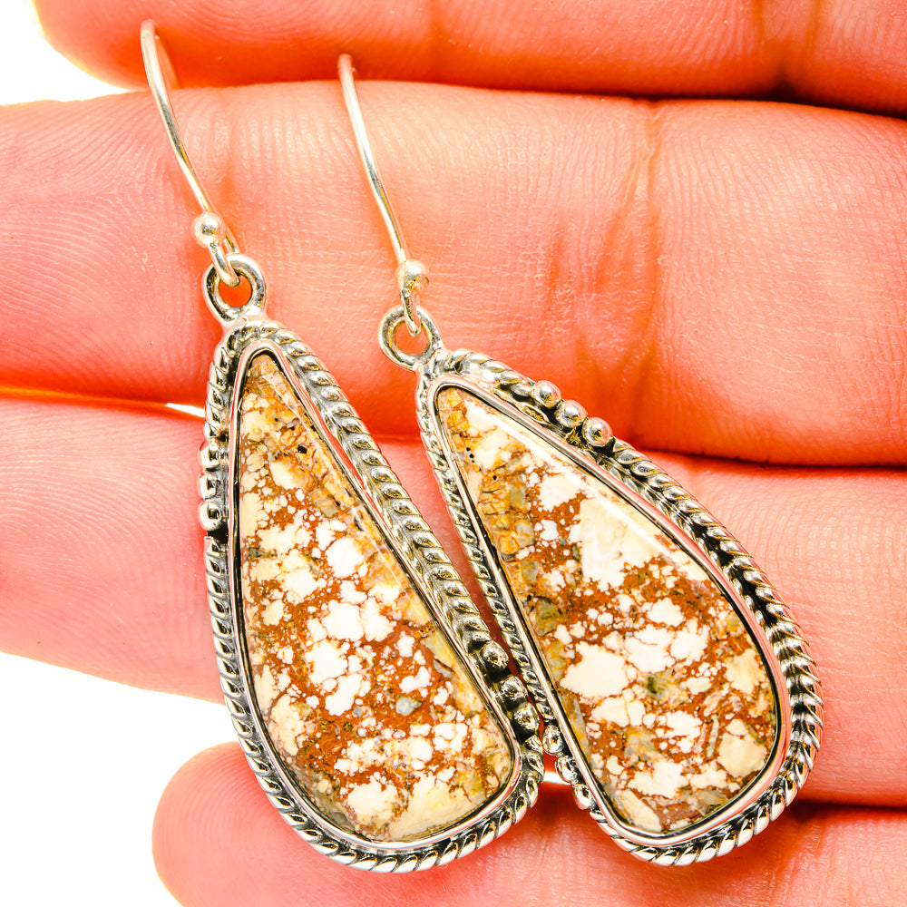 Wild Horse Jasper Earrings handcrafted by Ana Silver Co - EARR420262