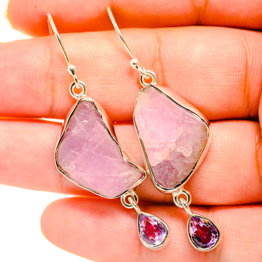 Rose Quartz Earrings handcrafted by Ana Silver Co - EARR420263