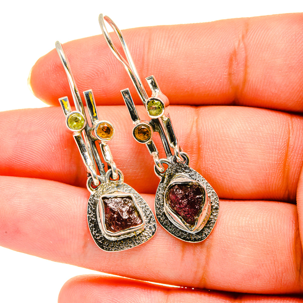 Garnet Earrings handcrafted by Ana Silver Co - EARR420265